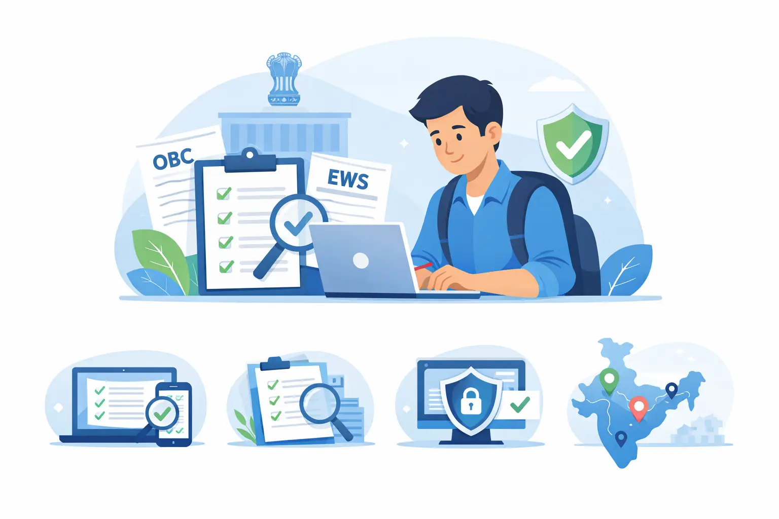 OBC Non Creamy Layer eligibility checker tool for students in India